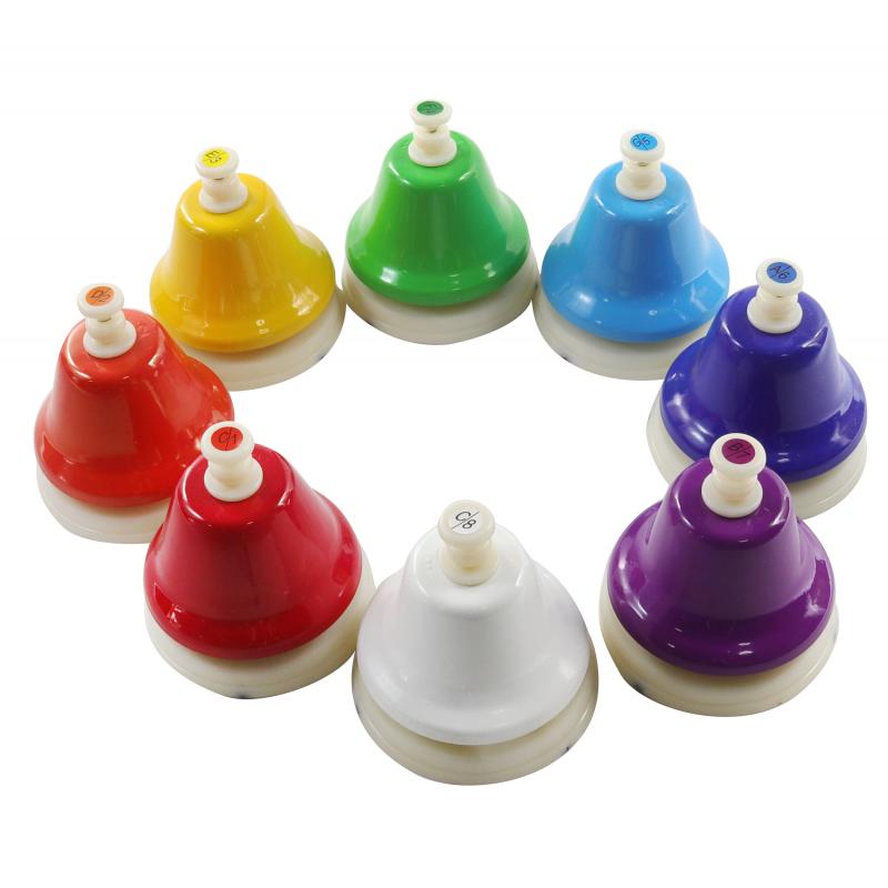 Buy 8note Color Desk Bell Set, Musical Bells with Buttons, 22 Simple Kids Songs, Sheet Music
